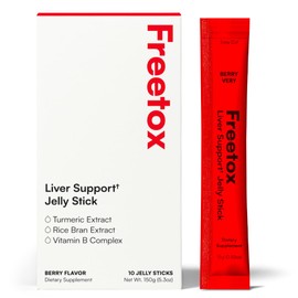 Freetox Liver Detox Jelly Sticks – Pre-Party Hangover Support & Next-Day Recovery Supplement – Hydration + Antioxidants – Berry Flavor – 10 Stick Pack