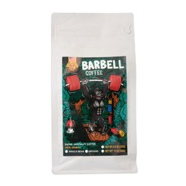 BARBELL COFFEE 12oz ROASTED COFFEE BEANS AND GROUND COFFEE (12 OZ, COFFEE BEANS)