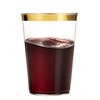Munfix Gold Plastic Cups - 16 Oz Clear Tumblers with