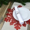 YöL Set Of 6 Red Snowflake Placemats PVC Christmas Table