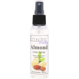 Almond Linen Spray (Double Strength), 16 ounces - Eclectic Lady Sheet and Linen Spray - No Artificial Colors, Parabens, or Preservatives - Long-Lasting Scent for Bed, Fabric & Pillow