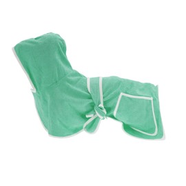 CAPASTEC Hooded Dog Bathrobe, Pet Towel, Quick Drying Dog Towel, XS, Green