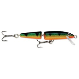 Rapala Jointed Lure with Two No. 3 Hooks, 1.2-2.4 m Swimming Depth, 11 cm Size, Legendary Perch