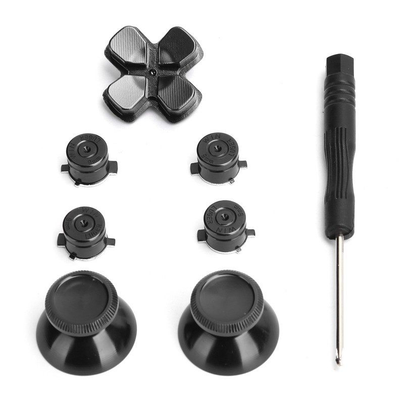 Game Controller Aluminum Alloy Buttons Thumb Stick Set Replacement Parts