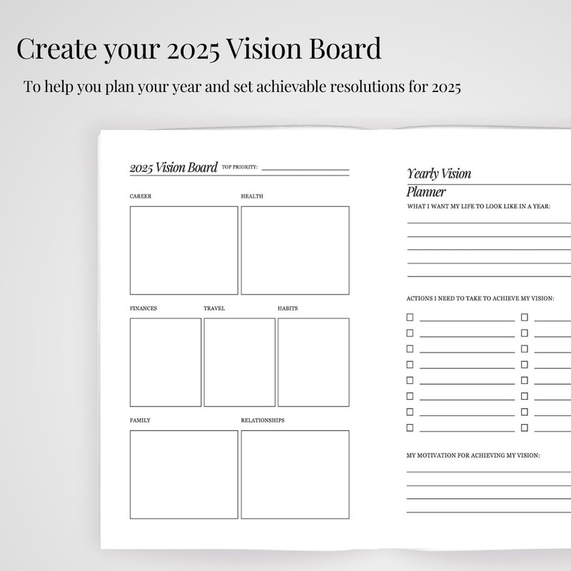 Paloma Planners 2025 Planner for Goal Setting, Daily Tracking, Productivity