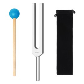 DiDiBirDi 440Hz Sound Tuning Fork, Aluminum Alloy Material, with Silicone Hammer and Storage Bag, Suitable for Sound Therapy, Chakra Balance, and Balancing Energy Field