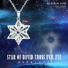 YEESIA Evil Eye Necklace Sterling Silver Star of David Necklaces