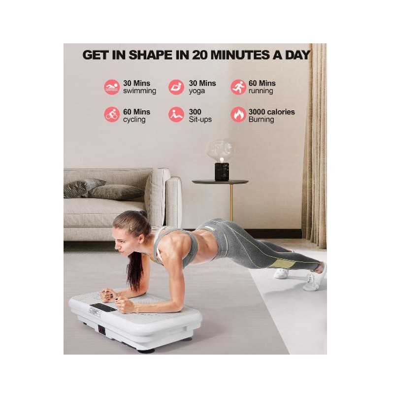 ROTAI Vibration Plate Exercise Machine with 330LBS Loading Capacity, Machine,