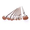 TOVINANNA 9pcs Electroplating Makeup Brush Nylon Bristles for Blush and