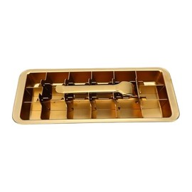 Haofy Bandejas para Cubitos de Hielo de 18 Ranuras para Congelador, Máquina para Hacer Cubitos de Hielo de Acero Inoxidable con Palanca de Fácil Liber
