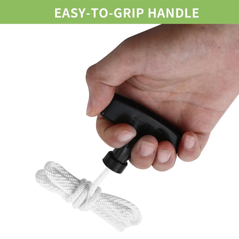 2-Pack Pull Cord 3.9 ft with Recoil Starter Handle, 4.0mm