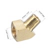 sourcing map Brass Hose Fitting Elbow 1/4 NPT Male to