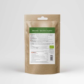 Carefood - Organic Chlorella + Organic Spirulina Powder - Superfood 100% Organic and Suitable for Vegans - Super Food Ecological with High Nutrient Content and Saturation Effect - 200 g