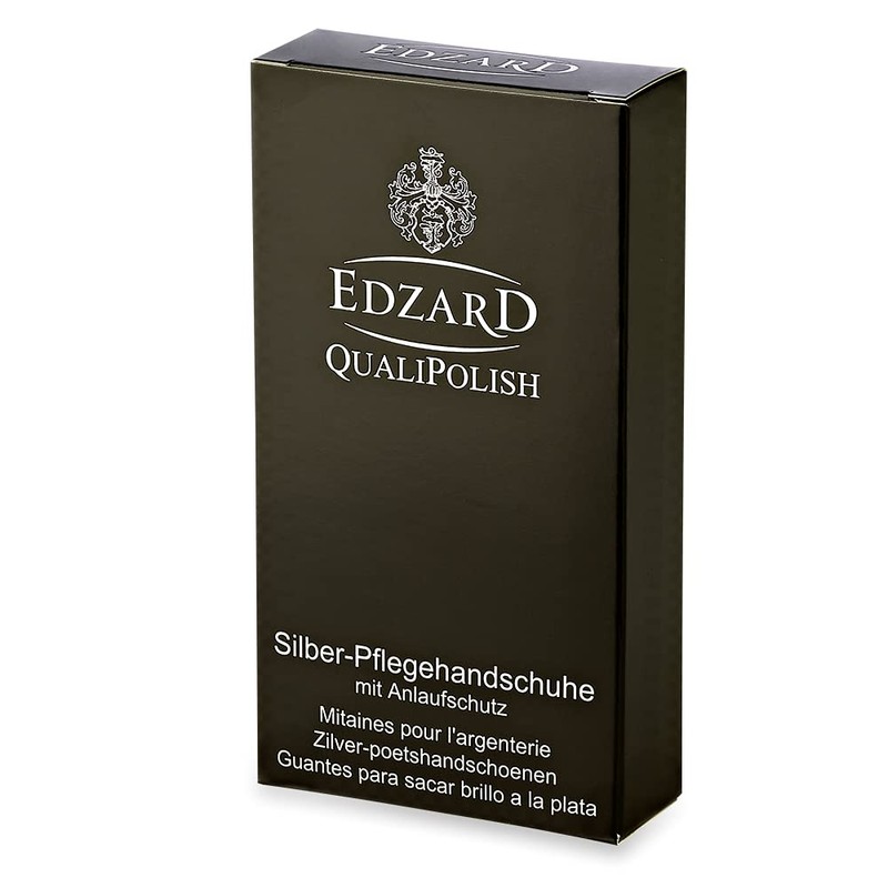 EDZARD Silver-Care Gloves, QualiPolish, with Tarnish Protection
