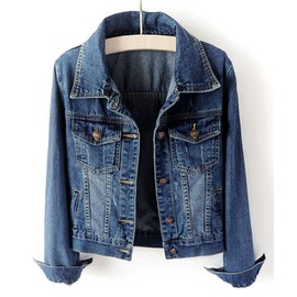 LifeShe Women's Casual Detachable Hoodie Denim Jacket