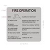 FIRE OPERATION SIGN FOR ELEVATOR (Brush Silver Aluminum, SIZE6X6INCH, DOUBLE