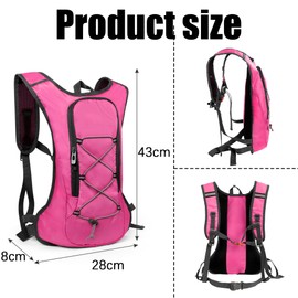 Lightweight Bike Backpack, Waterproof Breathable Cycling Bicycle Rucksack for Men and Women,10L Mini Ultralight Biking Daypack for Cycling,Camping,Running (Pink)