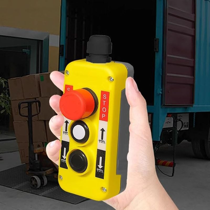 aikoolwer COB281T Waterproof Industrial Push Button Control Switch Emergency Stop