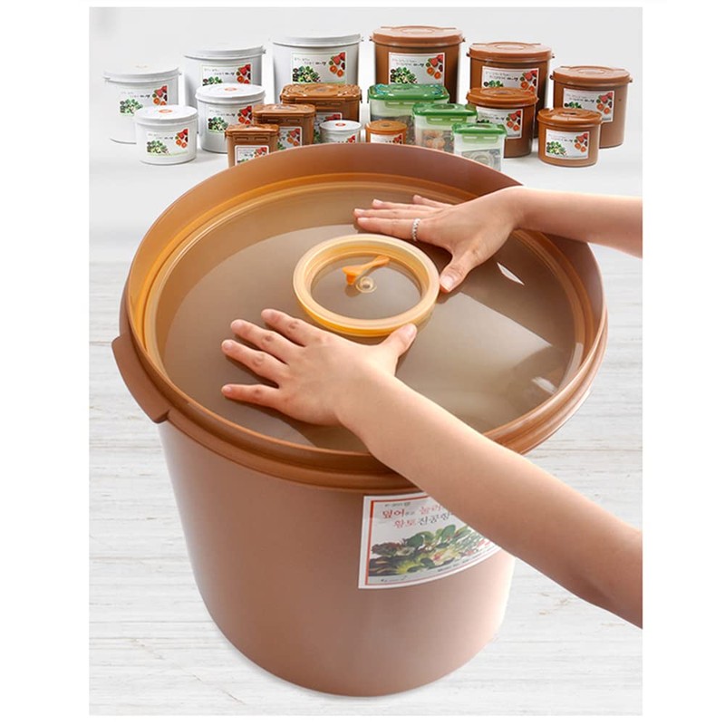 E-Jen Premium Kimchi, Sauerkraut contenedor Probiotic Fermentation con tapa de