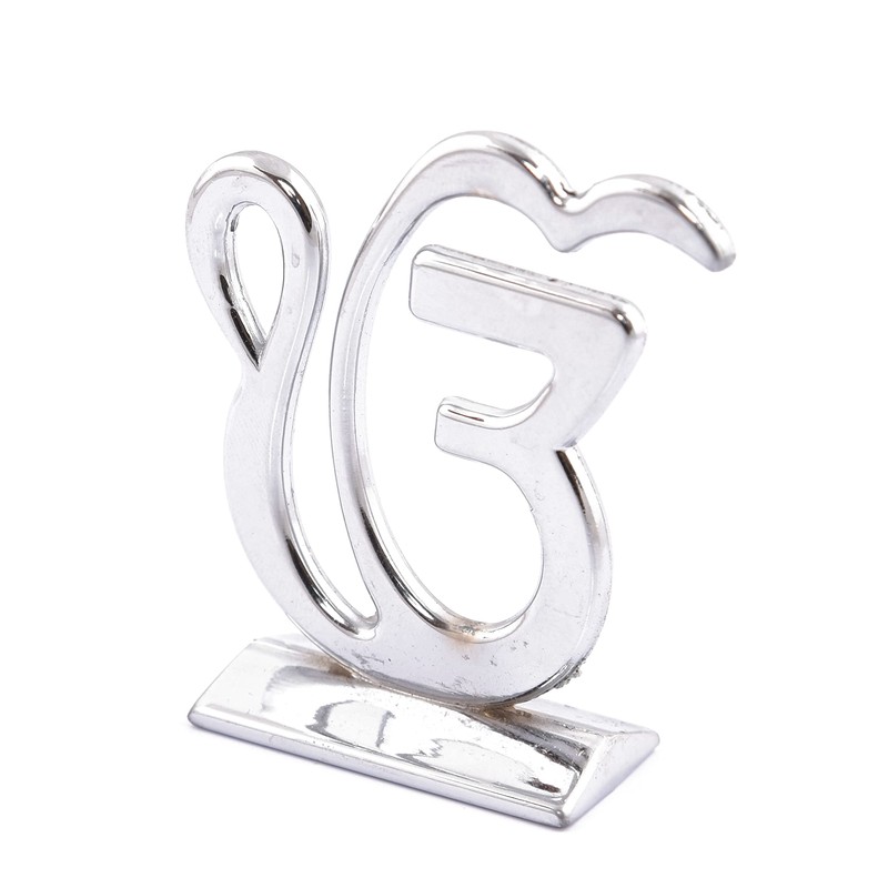 Spiritual World Ek Onkar Symbol Sign Idol - Silver Plated