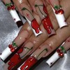 SINHOT Square Press on Nails - Long Fake Nails, Glossy