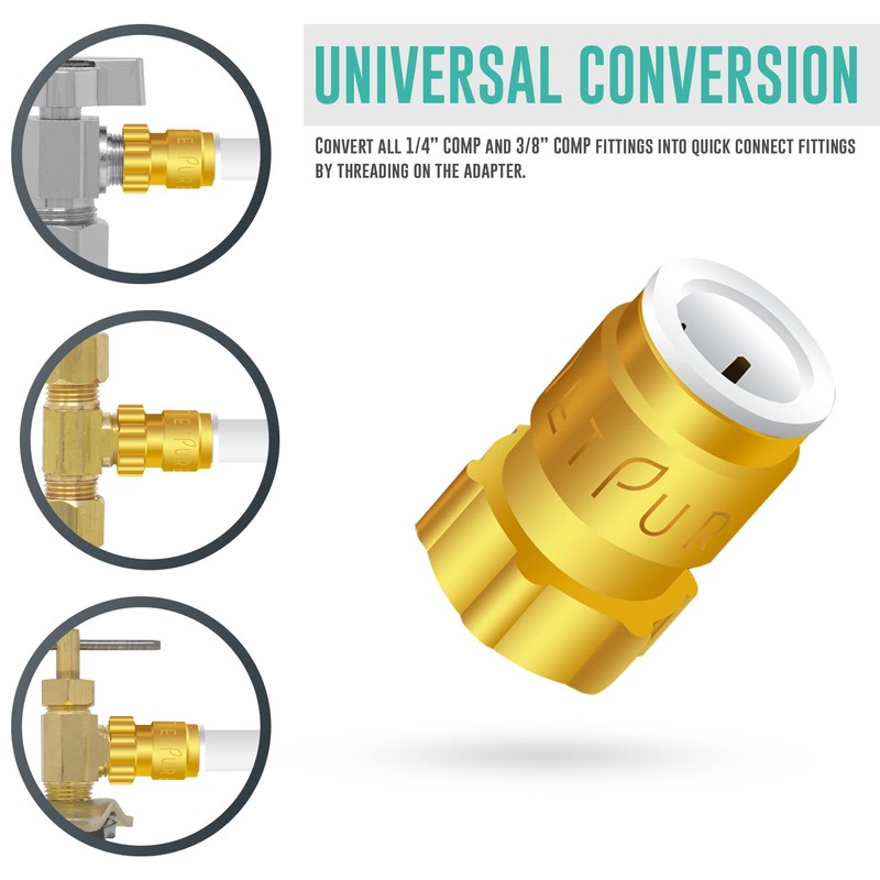 Quick Connect Female Brass Reducing Adapter – 3/8” Quick Connect