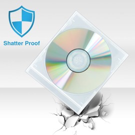 Maxtek Shatter Proof PP Jewel Case, 10.4 mm Standard Single Disc Clear CD Jewel Case with Clear Tray, 100 Pieces Pack.