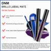 evpct- Lápiz labial líquido mate de 3 piezas, negro oscuro,
