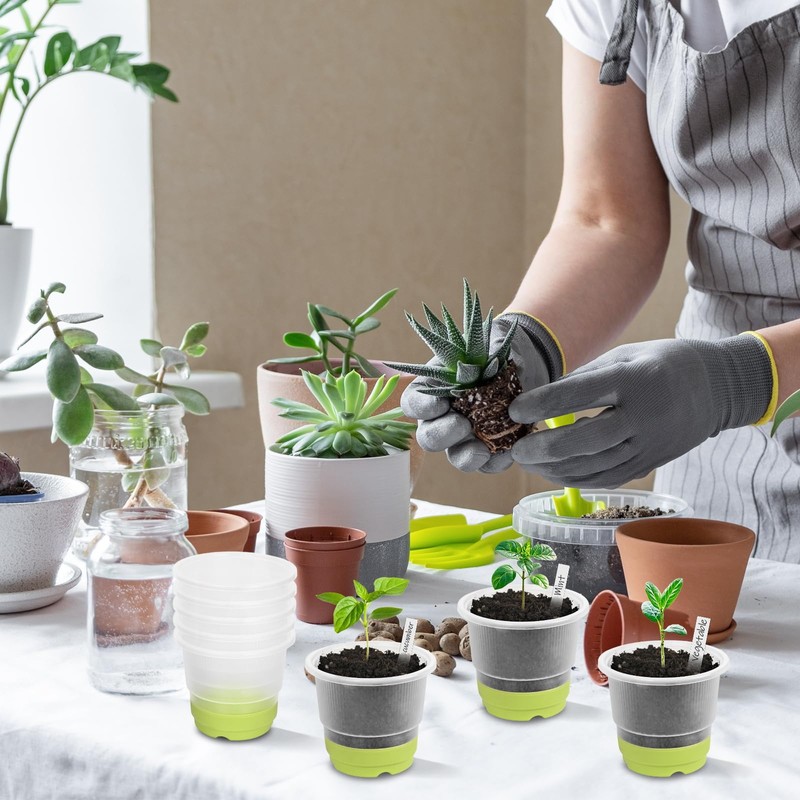 Clear Nursery Pots for Plants,30 Packs 4 inch Plastic Plant
