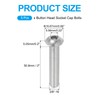 PATIKIL 3/8-16x2" Button Head Socket Cap Screws, 5 Pcs 304