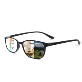 K.LAVER Photochromic Progressive Sunglasses for Men TR90 Multi Focal Reading Glasses Women Clear on Top Readers on Bottom