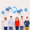 36Pcs Snowflake Latex Balloons, Winter Wonderland Balloons, Winter Snowflake Theme