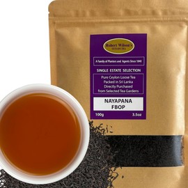 Robert Wilson's 100% Pure Nayapane FBOP Black Ceylon Tea, Loose Tea, 100g / 3.5oz, Single-Estate Tea from Sri Lanka