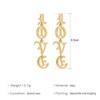 Yienate Long Letters Love Earrings Gold Long Tassel Initial Love