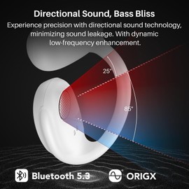 TOZO OpenEgo True Wireless Earbuds Sport Open Ear Headphone Earhooks Pearl White