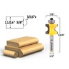 YONICO 13114q 3/8-Inch Bead Bullnose Router Bit 1/4-Inch Shank