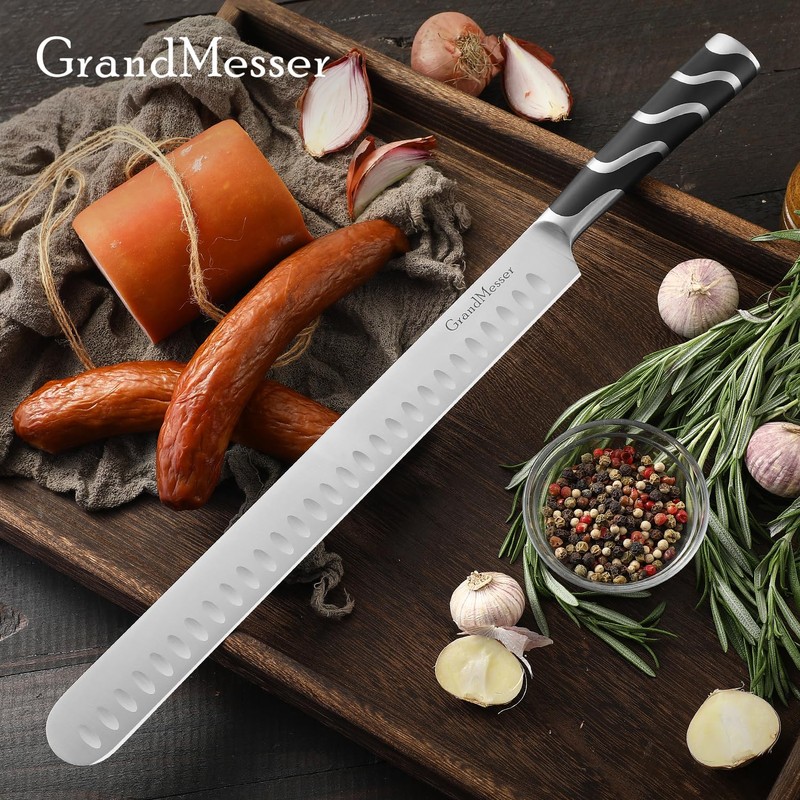 GrandMesser Carving Knife, 12 Inch Slicing Knife for Meat, Premium