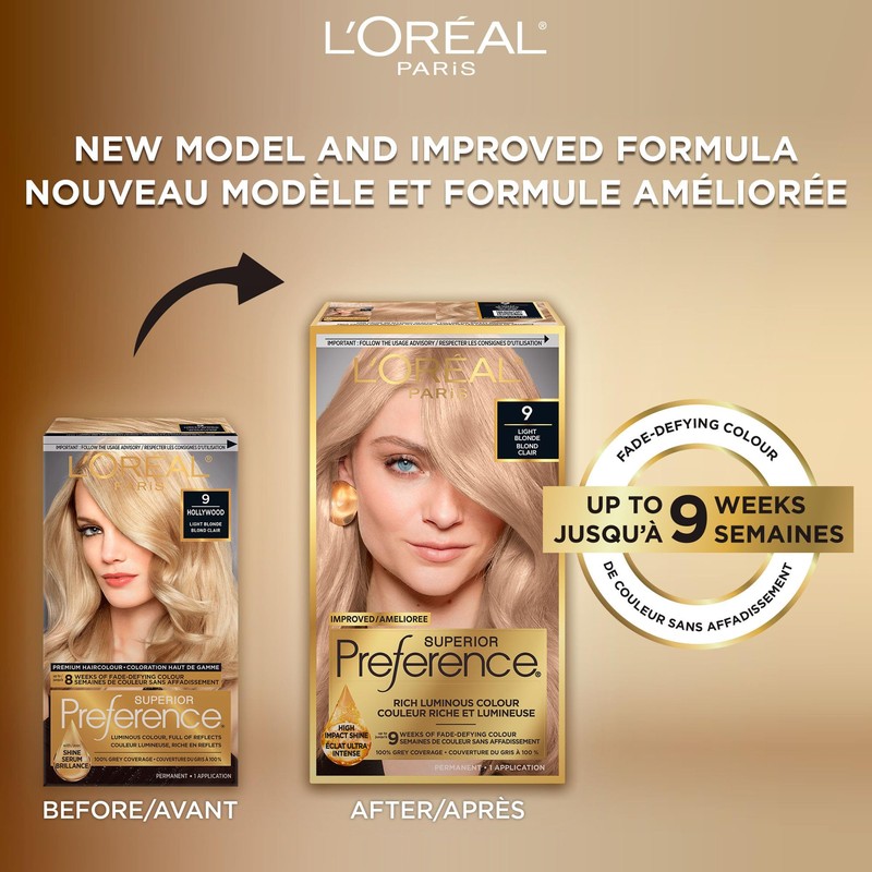 L’Oréal Paris Superior Preference 9 weeks of Luminous Fade-Defying Permanent