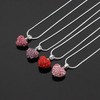 LAKIYOYO Red Heart Necklace Earrings Set Rhinestone Heart Earring Zircon