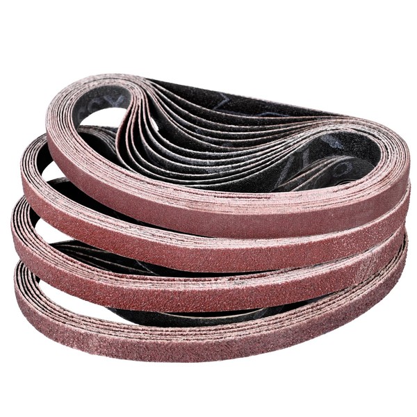 STEBRUAM Pack of 50 Sanding Belts 13 x 457 Grit