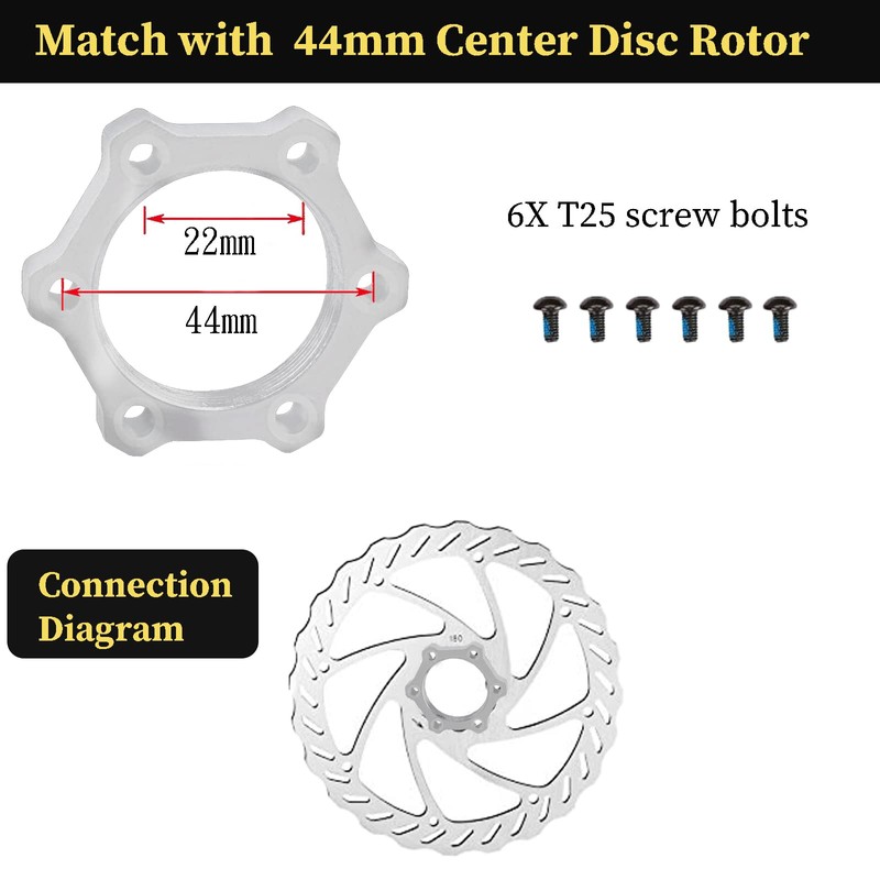 RUJOI Disc Brake Conversion Kit, 1Pcs Disc Brake Adapter Bracket