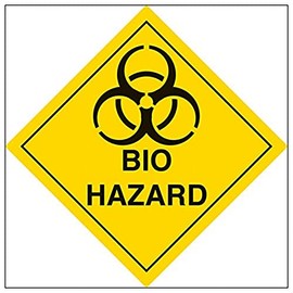 V Safety Hazard diamond – Bio hazard-300x300mm-Magnetic Safety Sign
