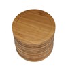 BambooMN Heavy Duty 100% Eco-Friendly Natural Bamboo Coasters - 3.75"