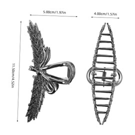 Mikinona Elegant Metal Hair Claw Clip Vintage Hair Accessories Nonslip Jaw Clamps Jaw Clips Women's Fashion Accessory