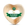 Ved Disposable Biodegradable, Eco-Friendly (16.5"(16.25cm) Heart Shaped Areca Leaf Dish