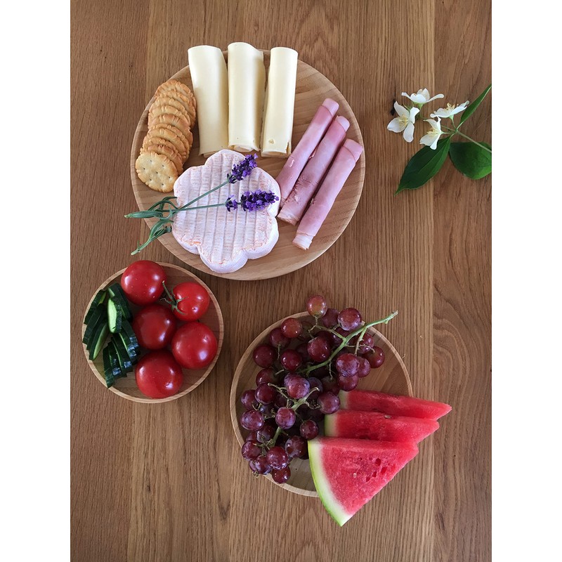 Generisch Bamboo Plates, Wooden Plates, Made of Environmentally Friendly Bamboo