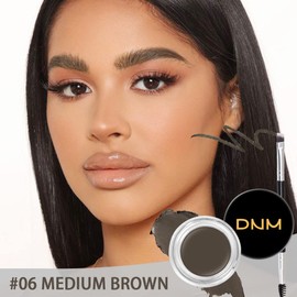 Medium Brown Eyebrow Powder Pomade Gel Shaper Makeup Kit with Dual-ended Brush, Eyebrow Stencil Kit for Women Shaping, Eye Brow Pomade Stencil Shaper Tinting kits for Women Long Lasting Waterproof