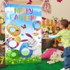 AIBIIN Easter Toss Game Banner with 3 Bean Bags Easter