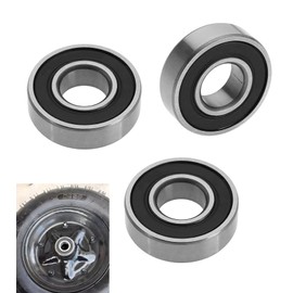 T TAKONE Pack of 3 Ball Bearings 12 mm Inner Diameter, Compatible with Ninebot Max G30 G30D - Stainless Steel 6001-2RS Ball Bearing with High Speed