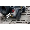 Fits Jeep Tj Wrangler 2 Pc Diamond Plate Rear Body